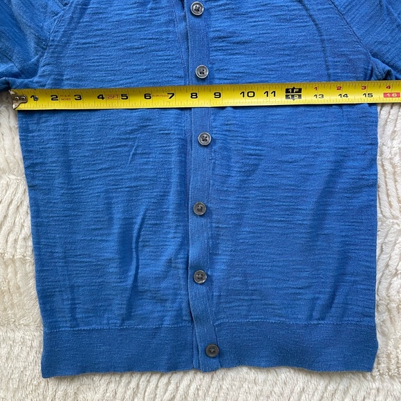 LOFT 3/4 Sleeve Blue Button Down Cardigan - XXS - Picture 6 of 9